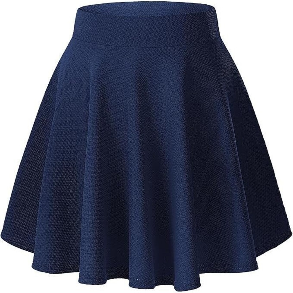 Urban CoCo Women's Versatile Stretchy Flared High Waist Mini Skirt - Blue - XS